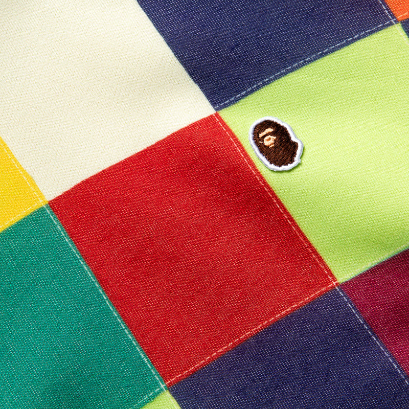 BAPE A Bathing Ape Multi Color Patchwork Pullover Hoodie - Multi