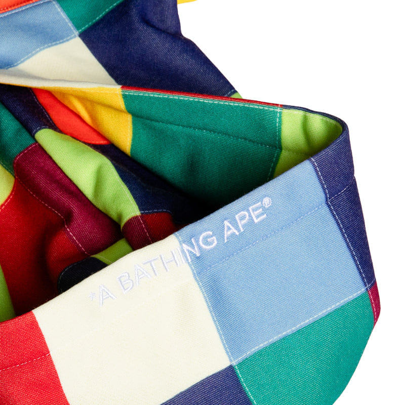 BAPE A Bathing Ape Multi Color Patchwork Pullover Hoodie - Multi