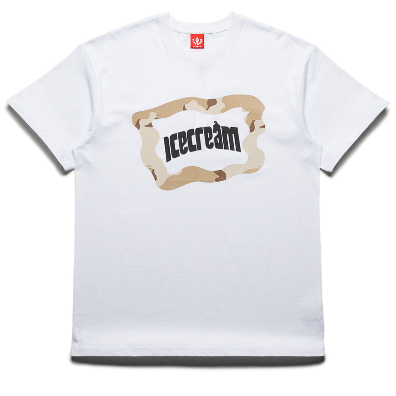 Ice Cream Taupe Tee - White