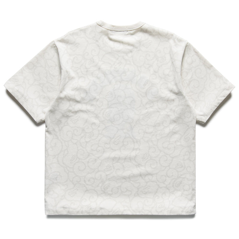 BAPE A Bathing Ape Washed Cloud Camo College Tee - Ivory