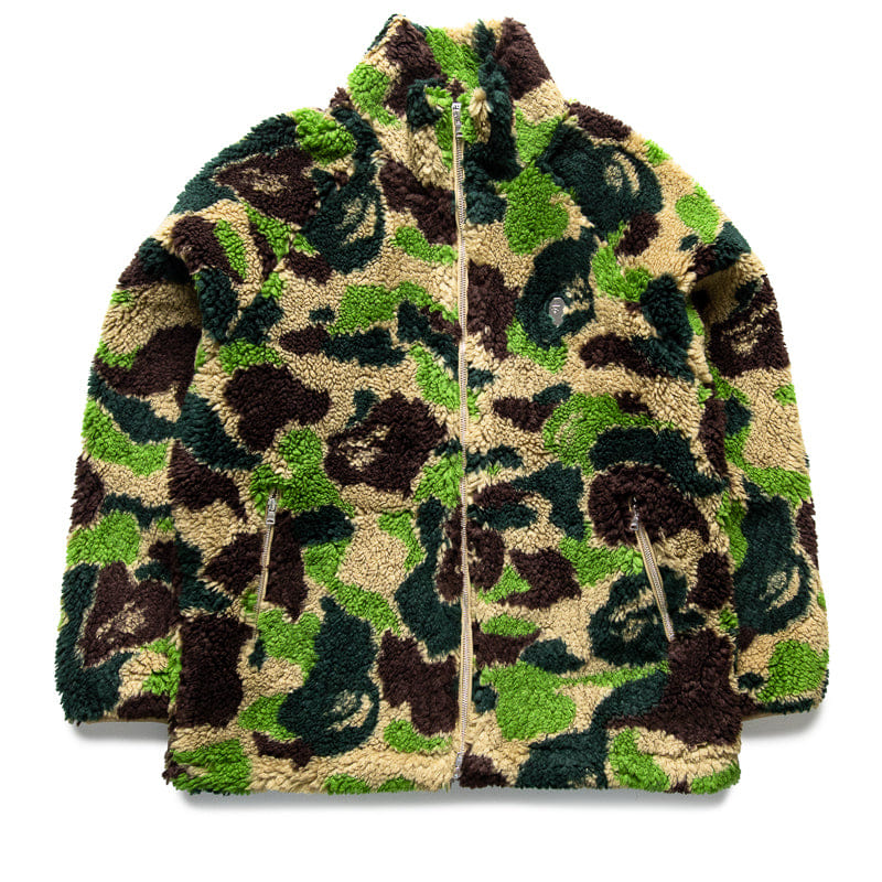BAPE A Bathing Ape ABC Camo Metal One Point Boa Jacket - Green