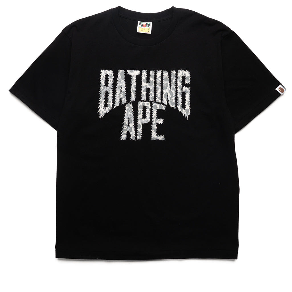 BAPE A Bathing Ape Wild Leopard Pattern NYC Logo Tee - Black/Gray