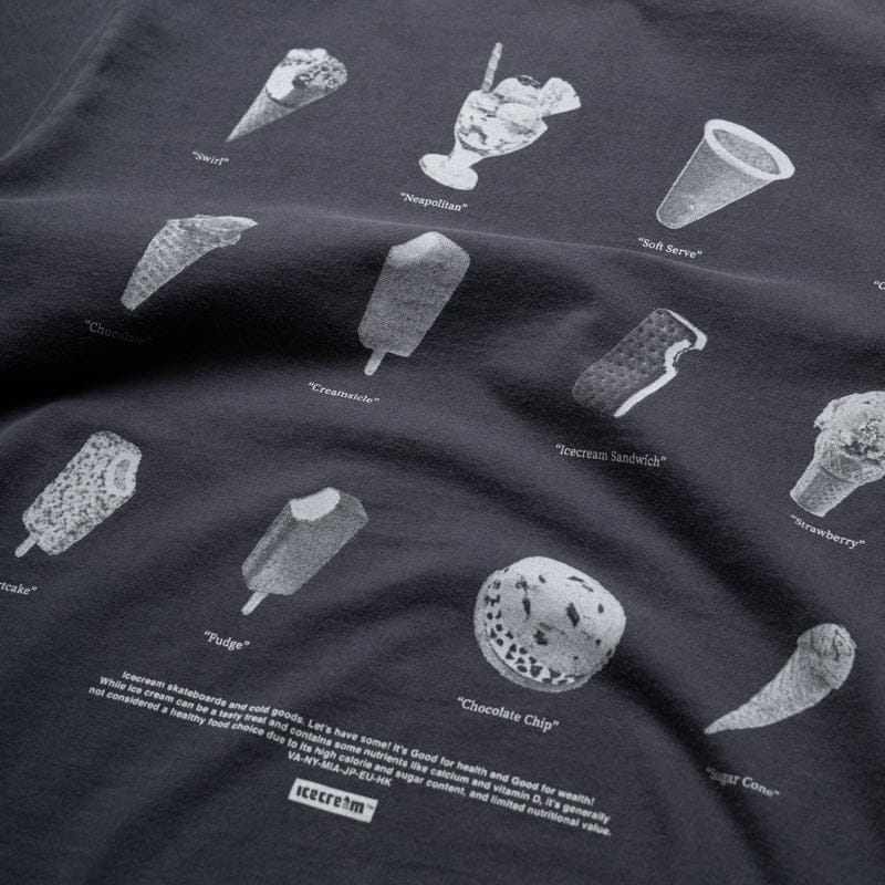 Ice Cream Options Knit Tee - Charcoal Art