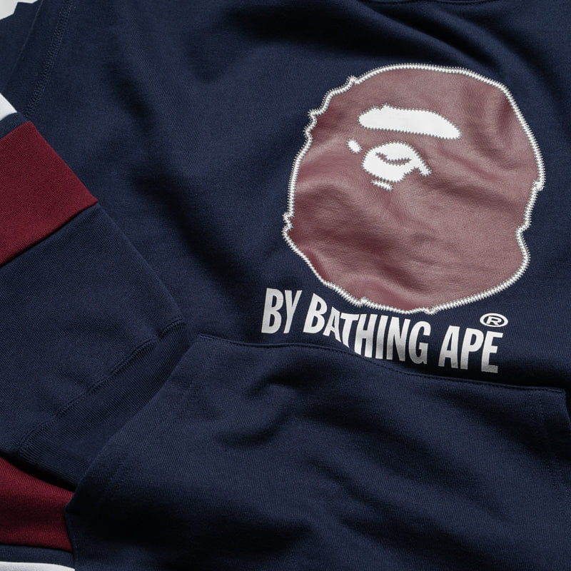 BAPE A Bathing Ape Bape Pullover Hoodie - Navy