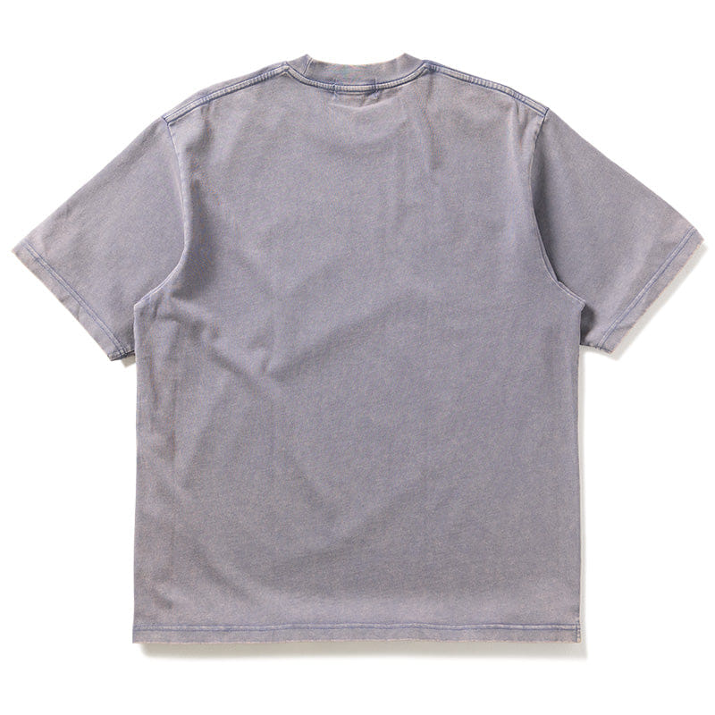 BAPE A Bathing Ape Heavy Washed Logo Tee - Charcoal