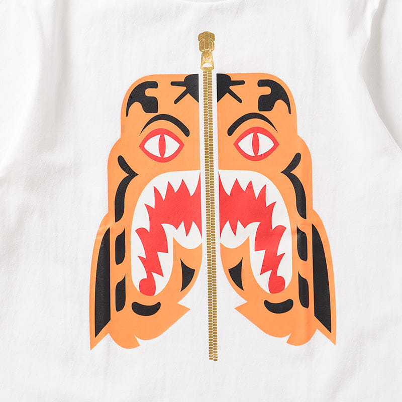 BAPE A Bathing Ape Colors Tiger Tee - White