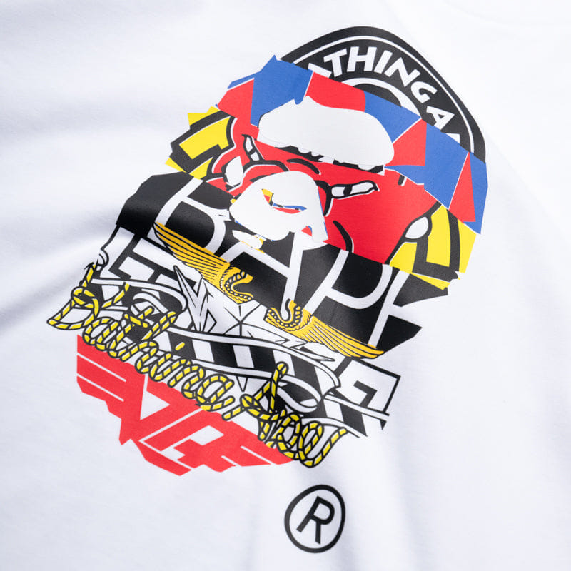 BAPE A Bathing Ape Multi Logo Ape Head Tee - White