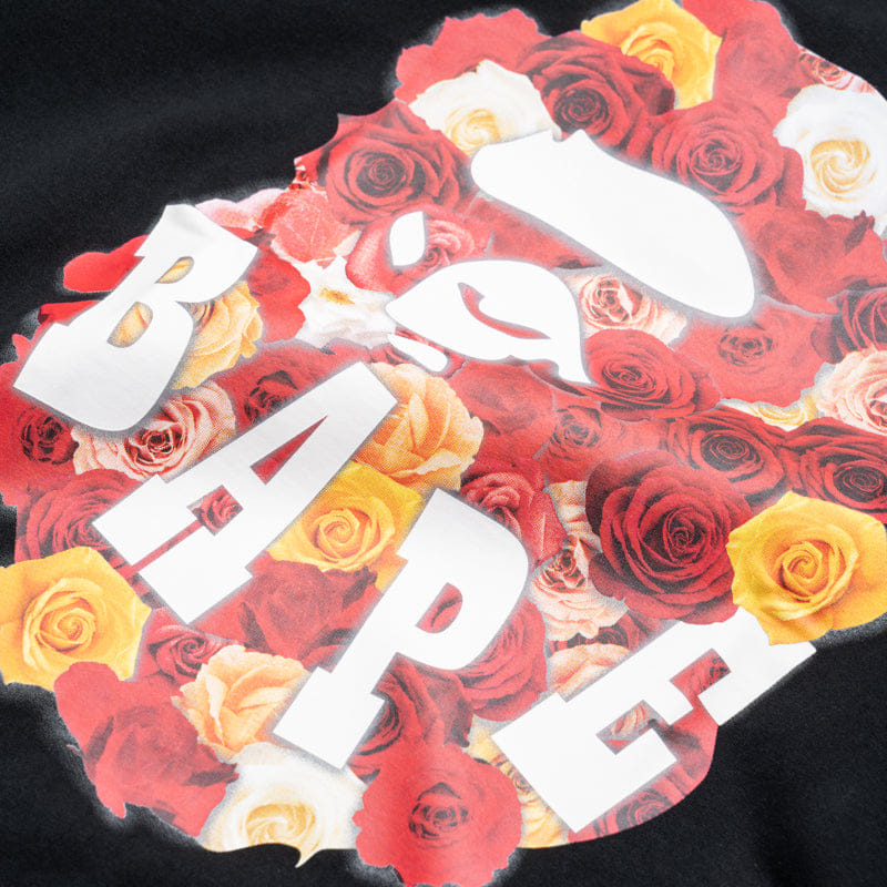 BAPE A Bathing Ape Rose Ape Head Tee - Black