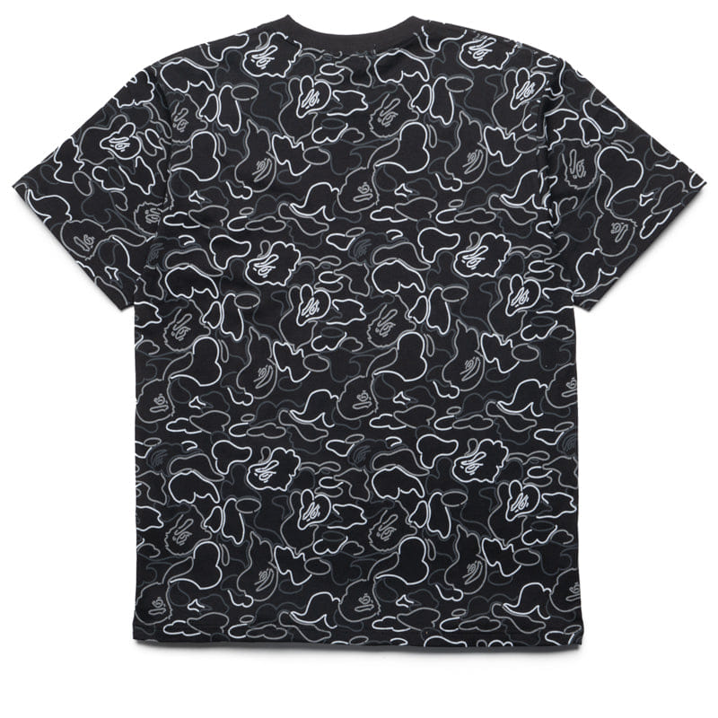 BAPE A Bathing Ape Neon Camo Bape Tee - Black