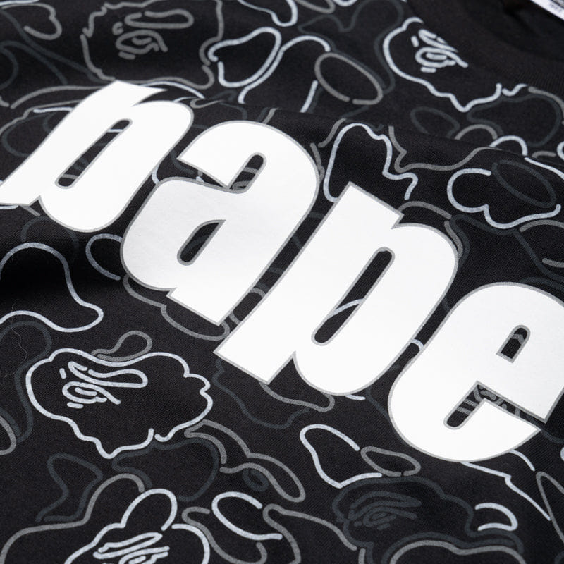 BAPE A Bathing Ape Neon Camo Bape Tee - Black