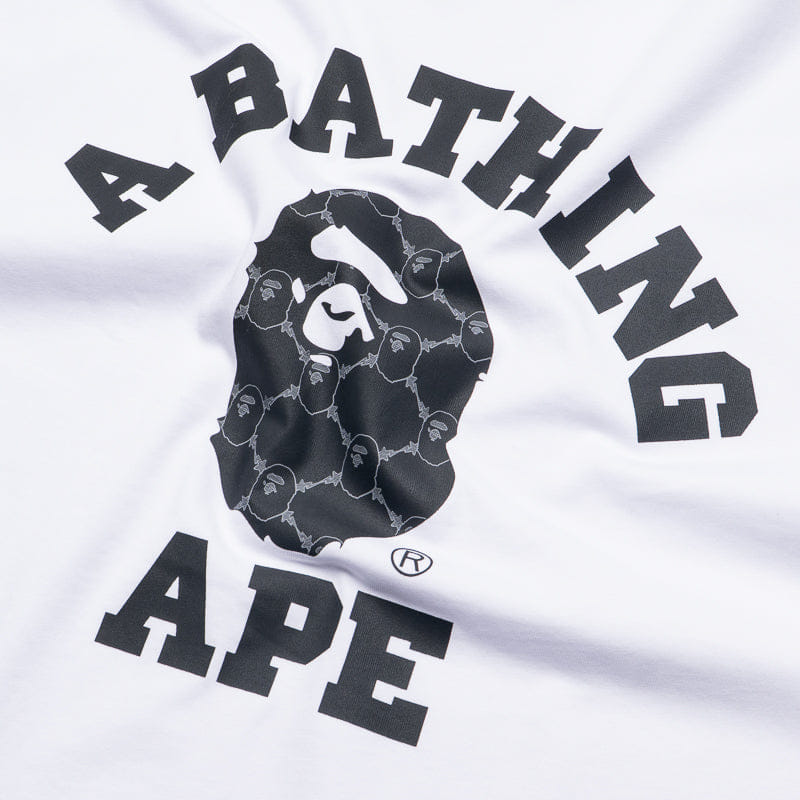 BAPE A Bathing Ape College Monogram College Tee - White