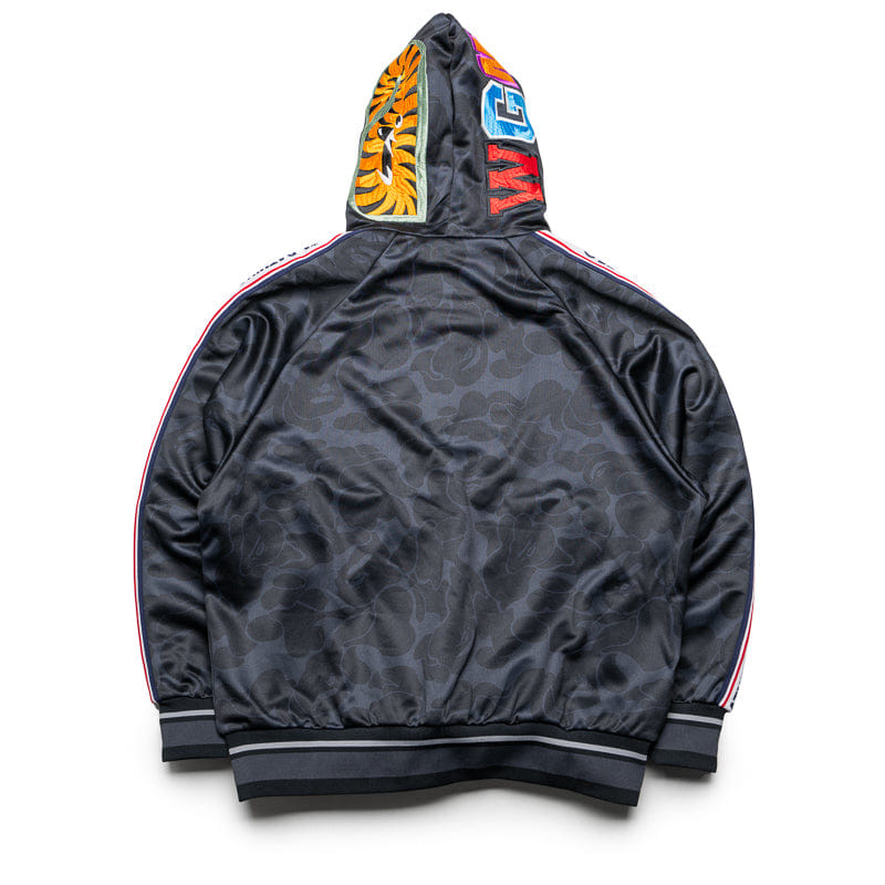 BAPE A Bathing Ape Solid Camo Shark Full Zip Hoodie - Black