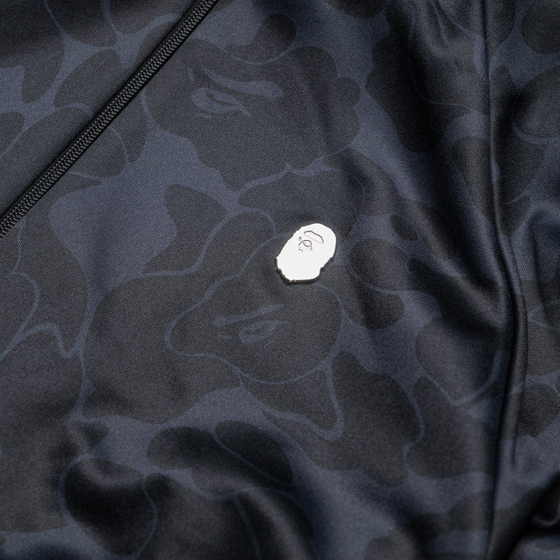 BAPE A Bathing Ape Solid Camo Shark Full Zip Hoodie - Black