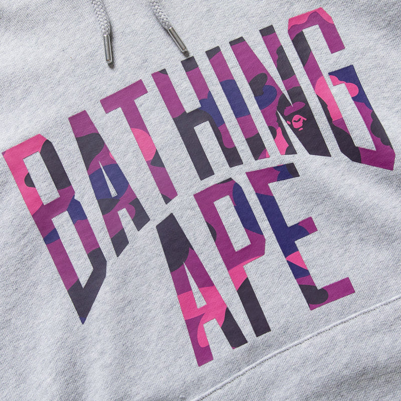 BAPE A Bathing Ape NYC Logo Pullover Hoodie - Gray