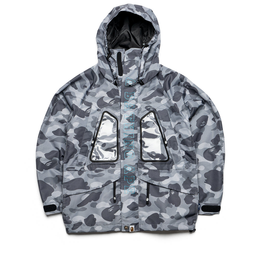 BAPE A Bathing Ape Honeycomb Camo Snowboard Jacket - Grey