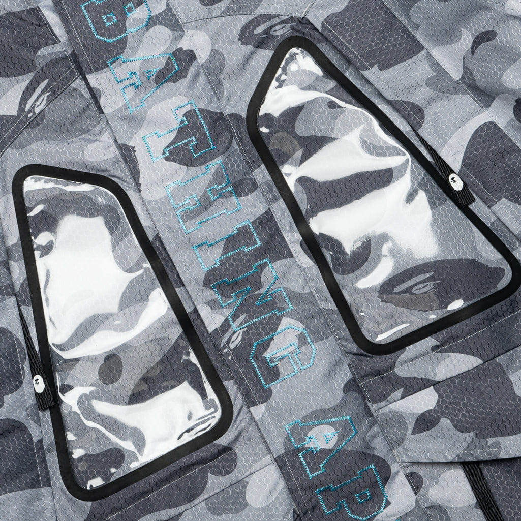 BAPE A Bathing Ape Honeycomb Camo Snowboard Jacket - Grey