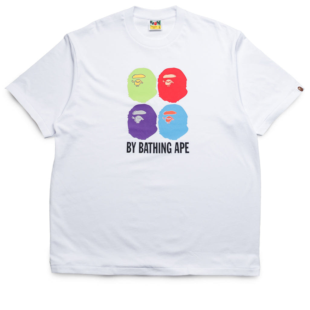 BAPE A Bathing Ape Multi Ape Head By Bathing Ape Tee - White