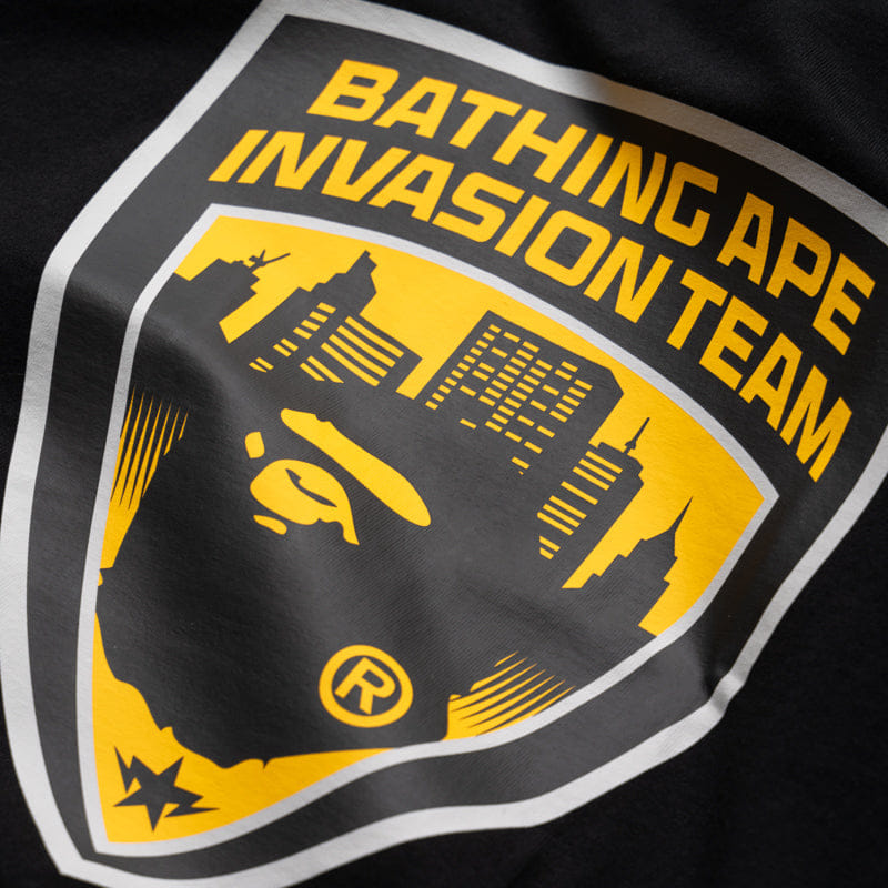 BAPE A Bathing Ape Security Emblem Tee - Black