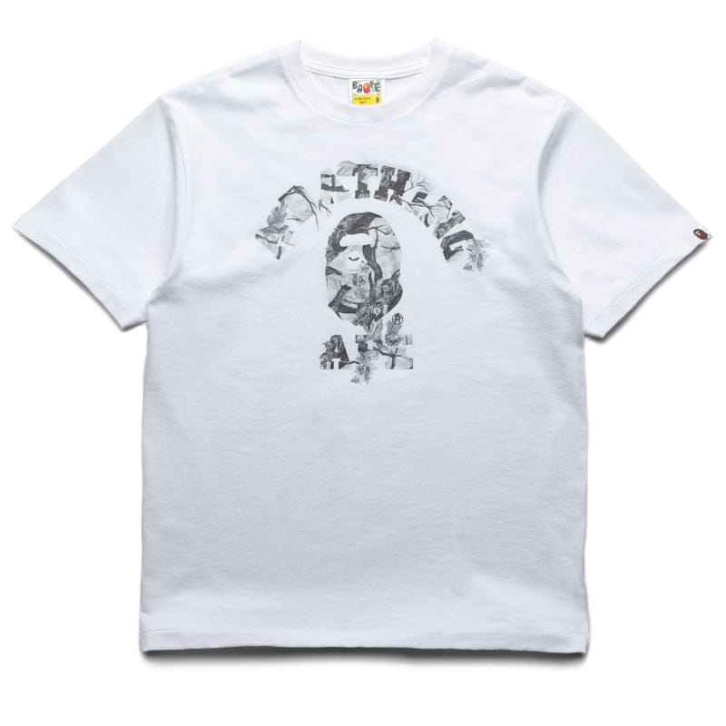 BAPE A Bathing Ape Tree Edge Camo College Tee - White/White