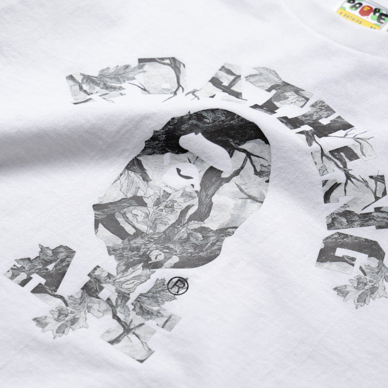BAPE A Bathing Ape Tree Edge Camo College Tee - White/White