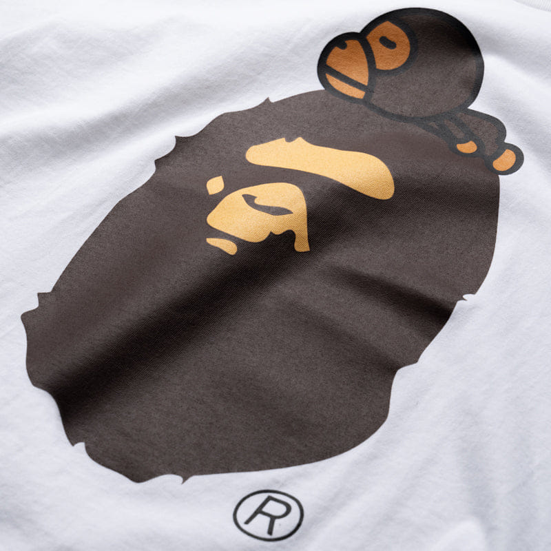 BAPE A Bathing Ape Milo On Big Ape Tee - White
