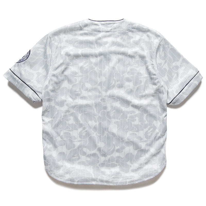BAPE A Bathing Ape Camo Stripe Baseball Jersey - Gray