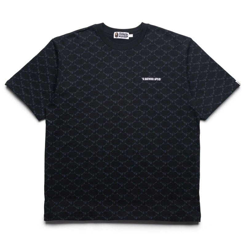 BAPE A Bathing Ape College Monogram Logo Tee - Black