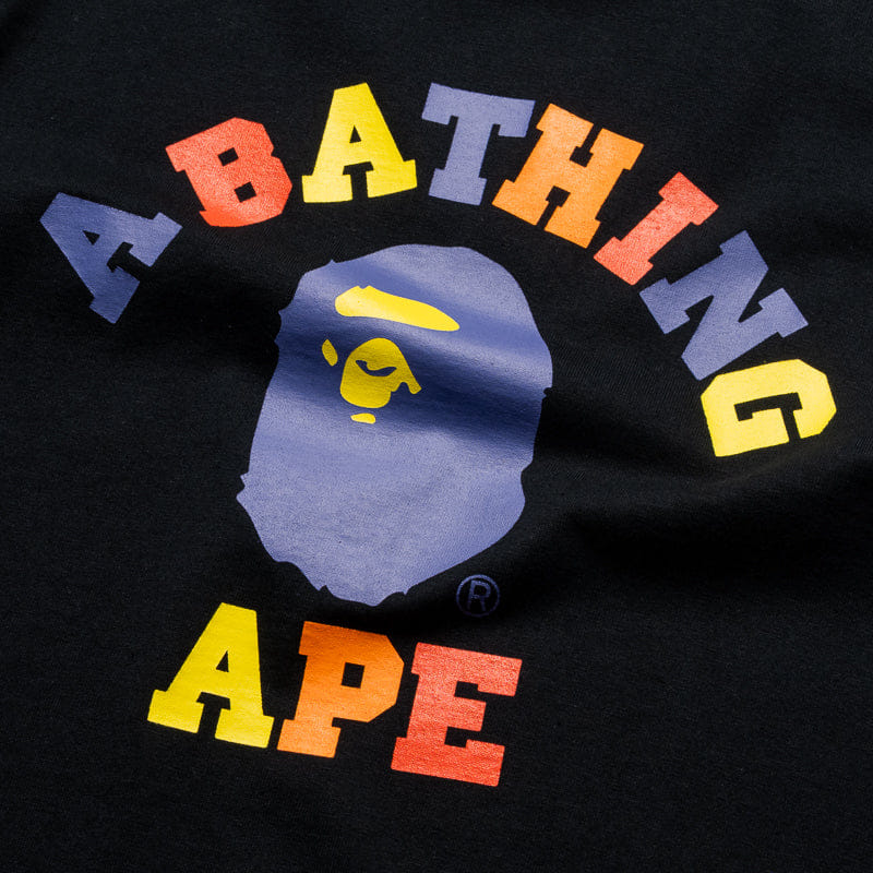 BAPE A Bathing Ape Colors College Tee - Black