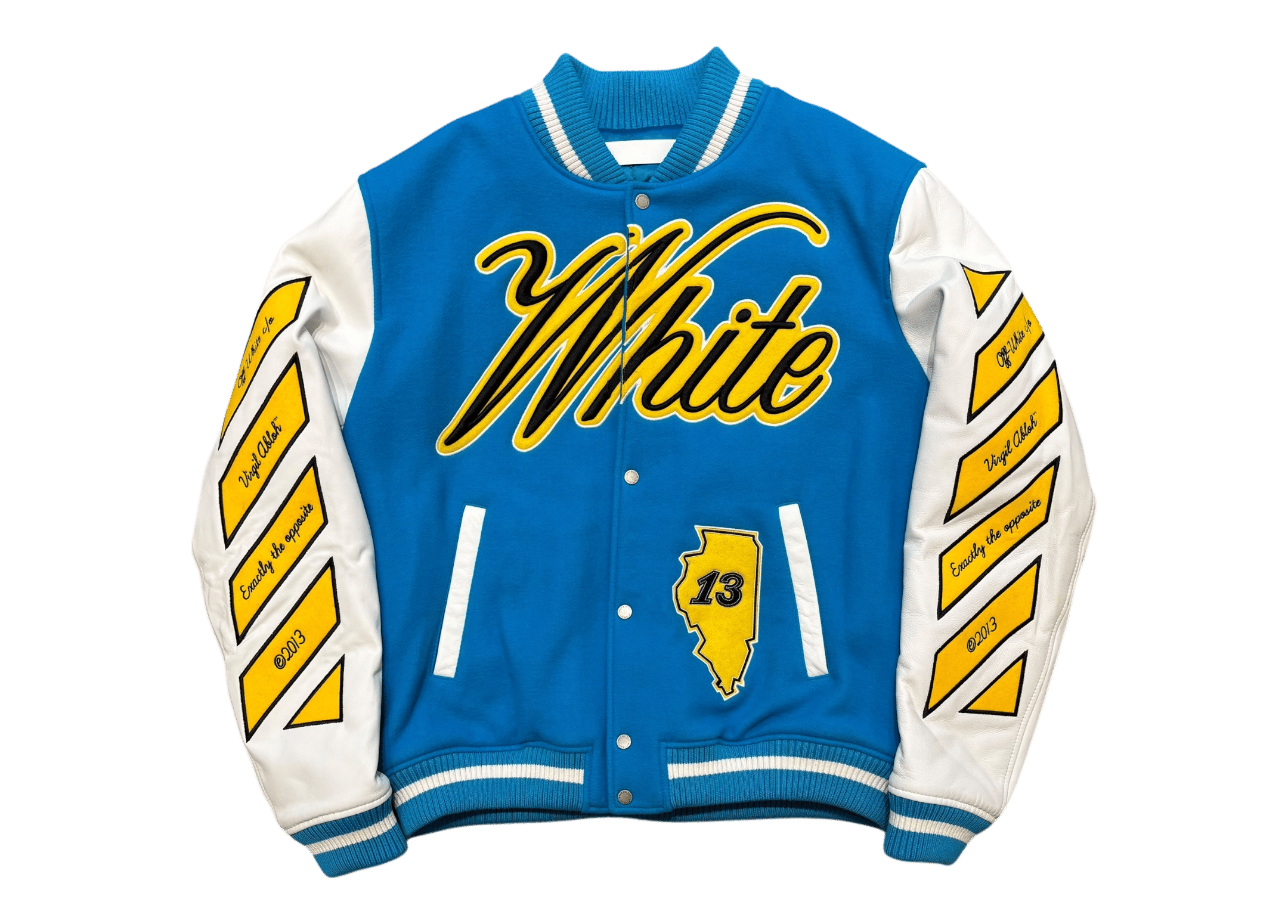 Off-White Varsity Jacket Azure Yellow COND NEW