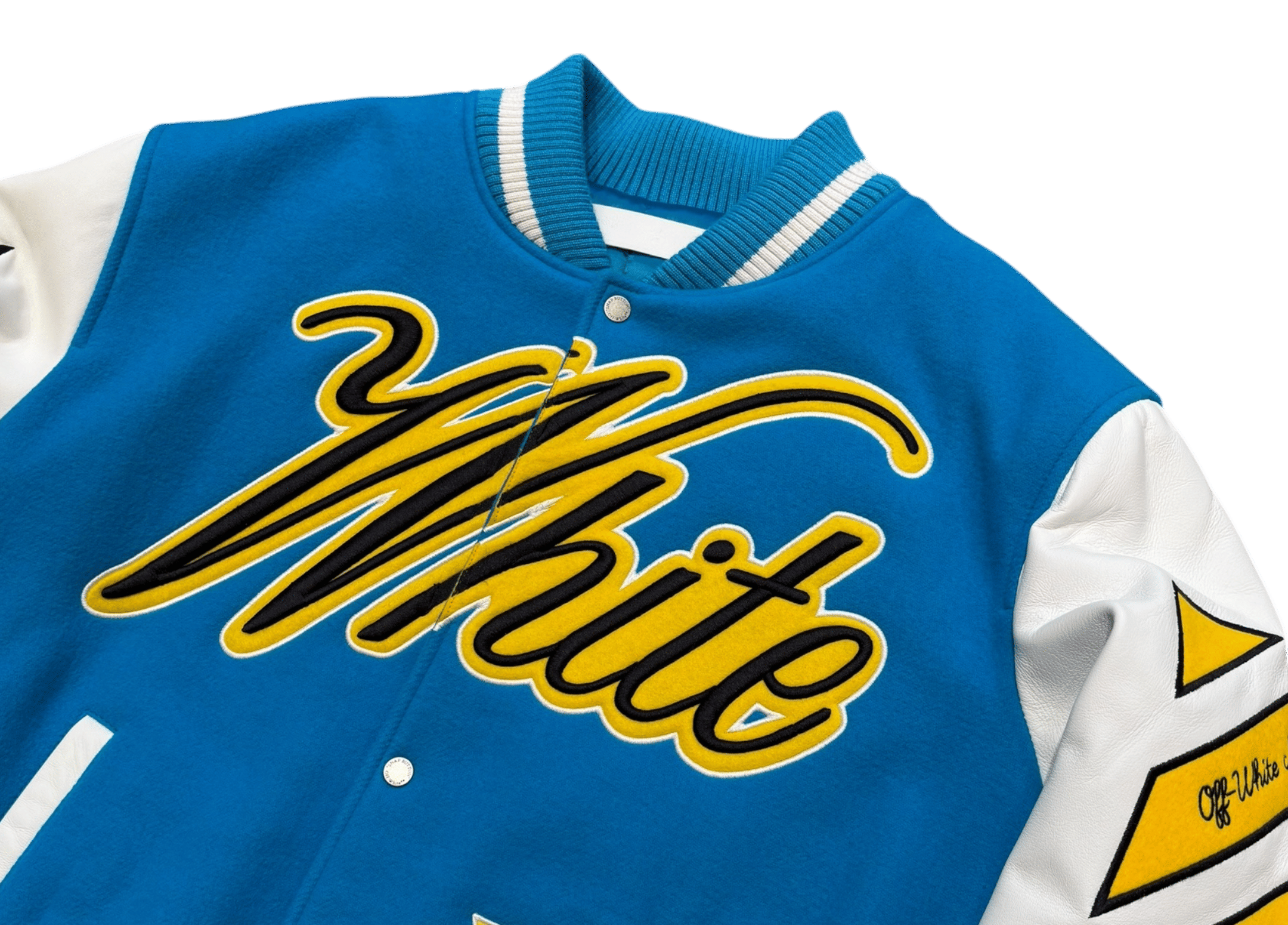 Off-White Varsity Jacket Azure Yellow COND NEW
