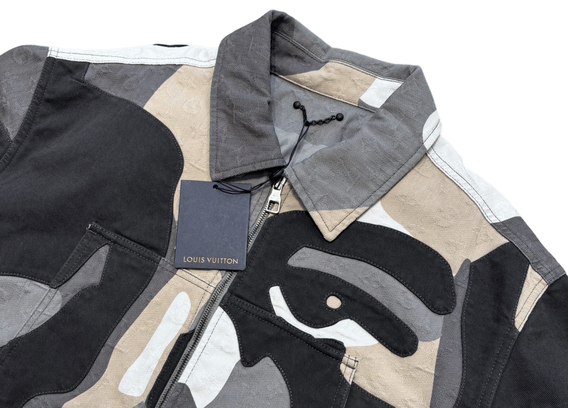 Louis Vuitton Denim Jacket Patchwork Monogram Kid Super COND NEW
