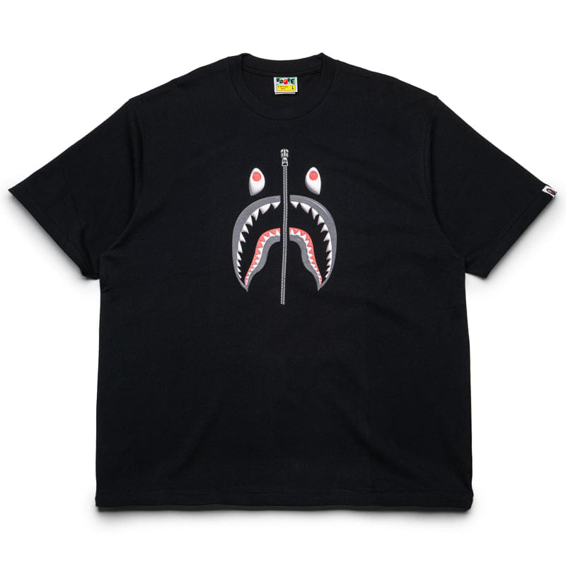 BAPE A Bathing Ape 3D Shark Tee - Black
