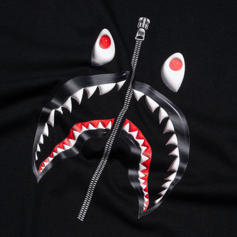 BAPE A Bathing Ape 3D Shark Tee - Black