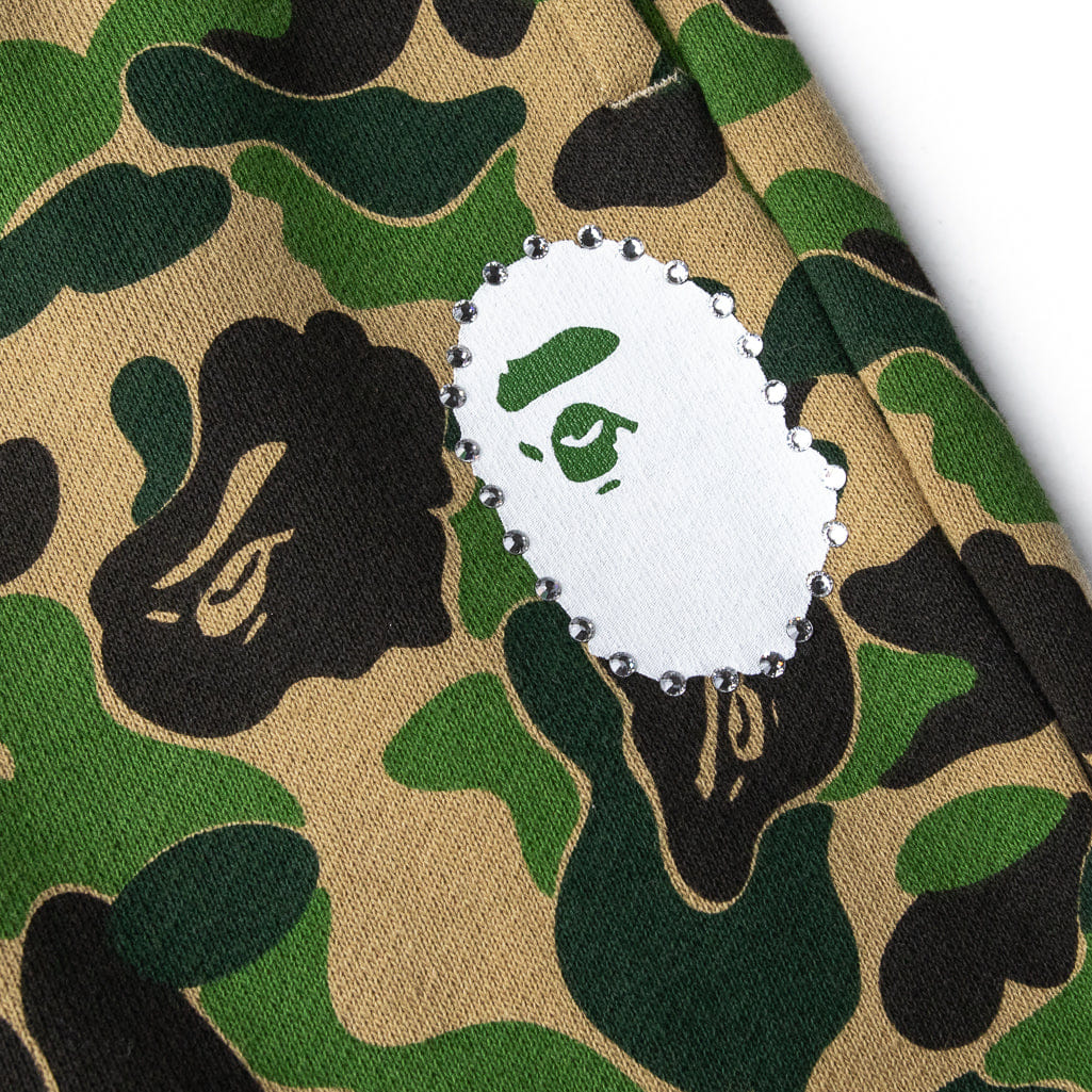 BAPE A Bathing Ape ABC Crystal Stone Sweatpants - Green