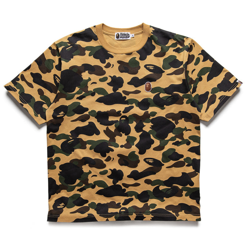 BAPE A Bathing Ape 1st Camo Point Tee - Yellow