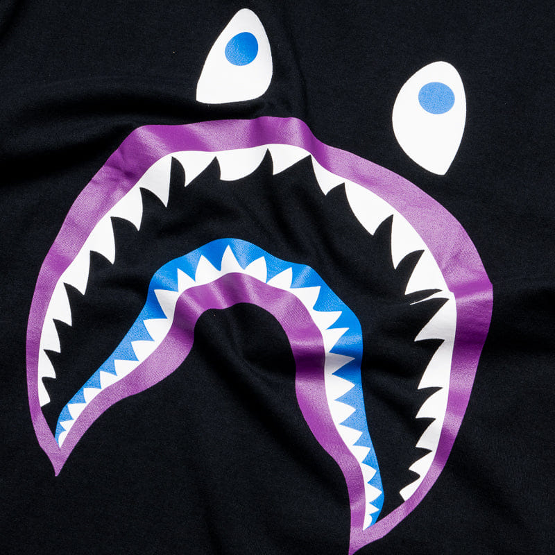 BAPE A Bathing Ape Colors Shark PONR Tee - Black