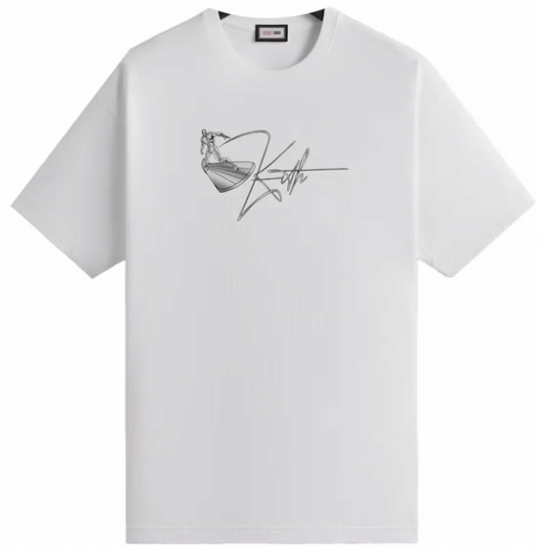 KITH X MARVEL HERALD VINTAGE WHITE TEE
