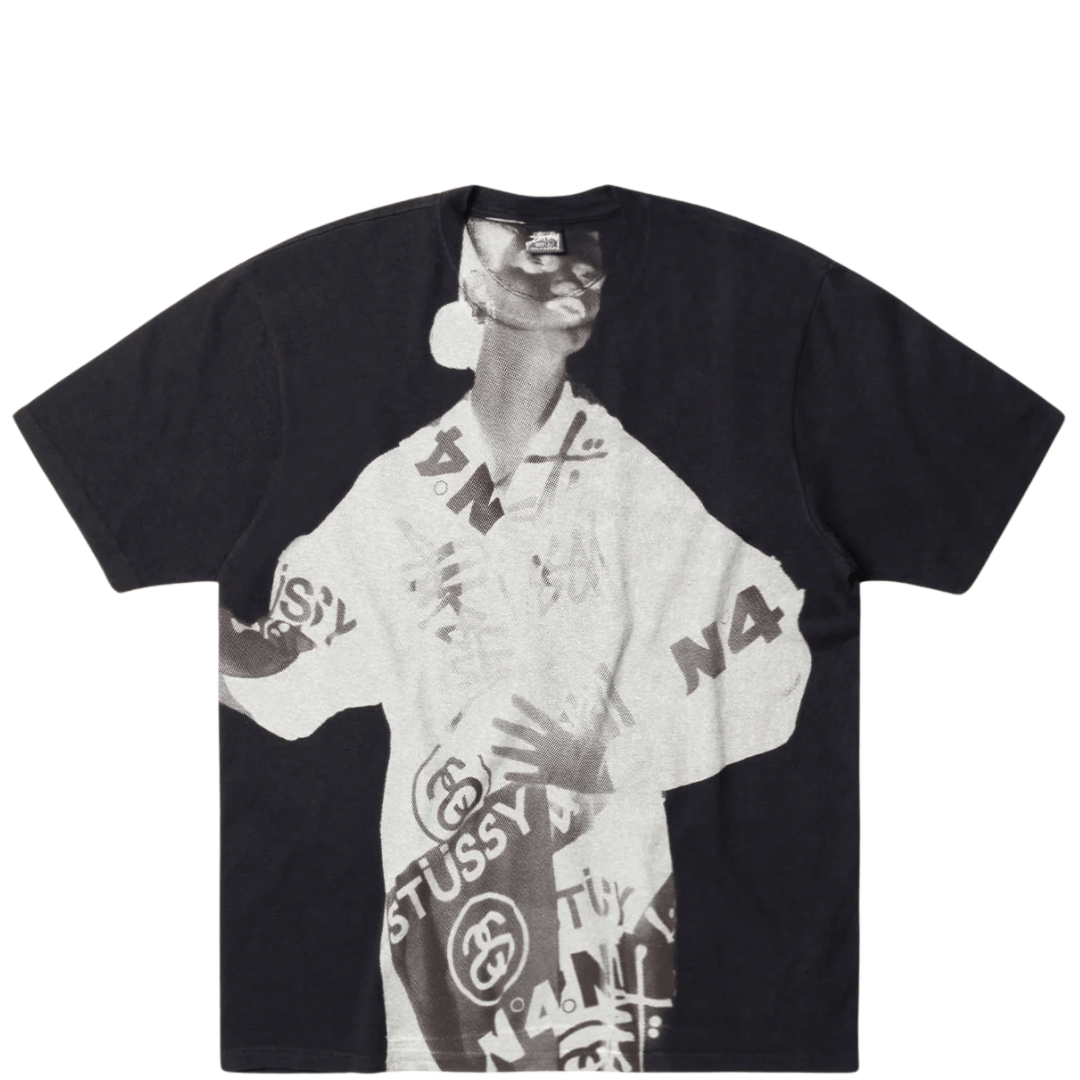 STUSSY PARIS FADED BLACK TEE