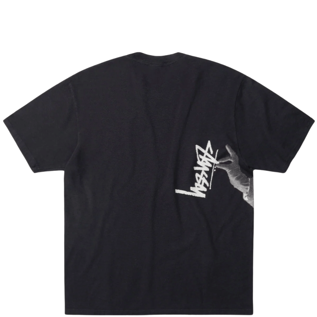 STUSSY PARIS FADED BLACK TEE