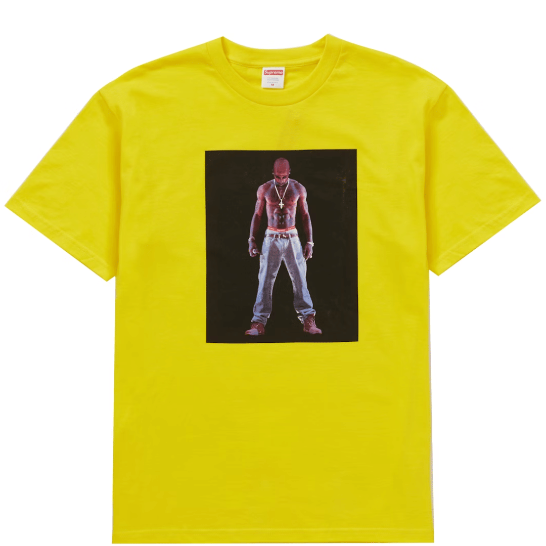 SUPREME TUPAC HOLOGRAM YELLOW TEE