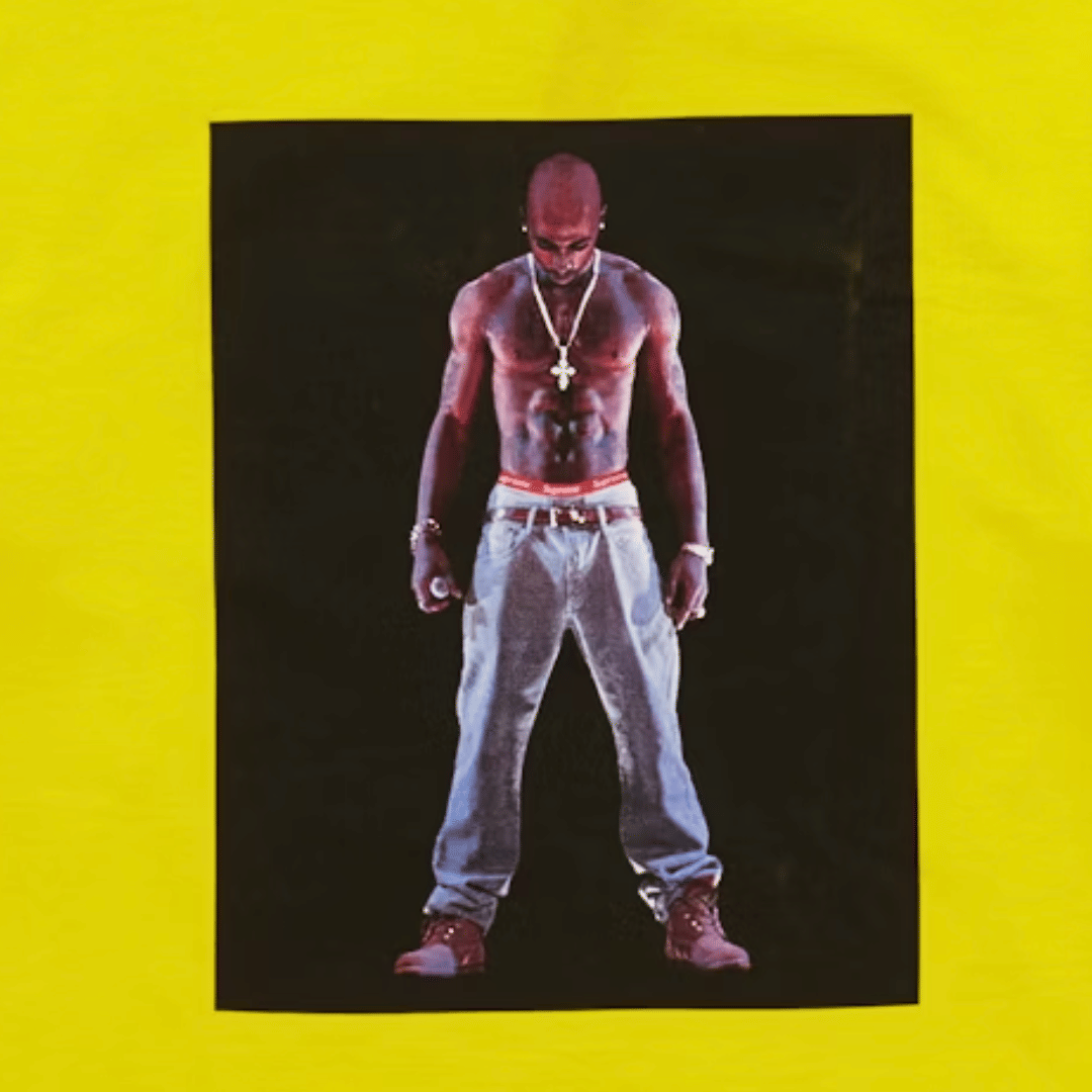 SUPREME TUPAC HOLOGRAM YELLOW TEE