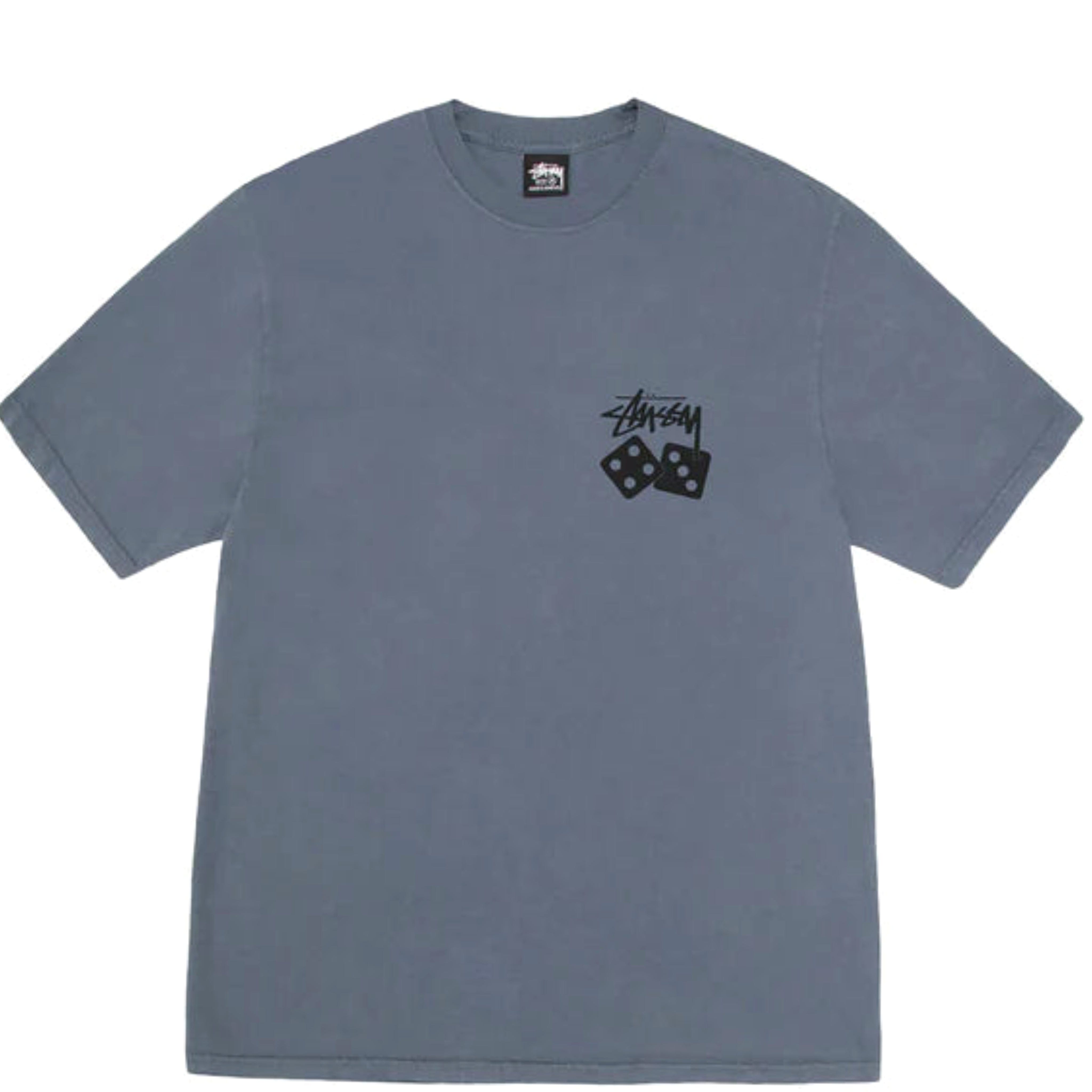 STUSSY DICE PIGMENT DYED NAVY TEE