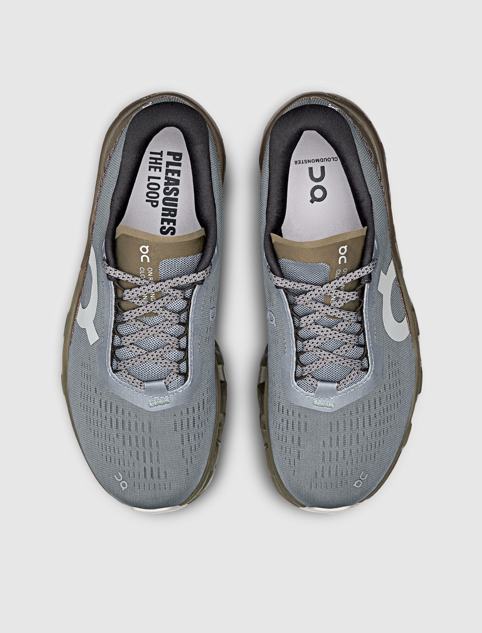 On Running LOOP X PLEASURES X CLOUDMONSTER 2 "MIST/OLIVE"