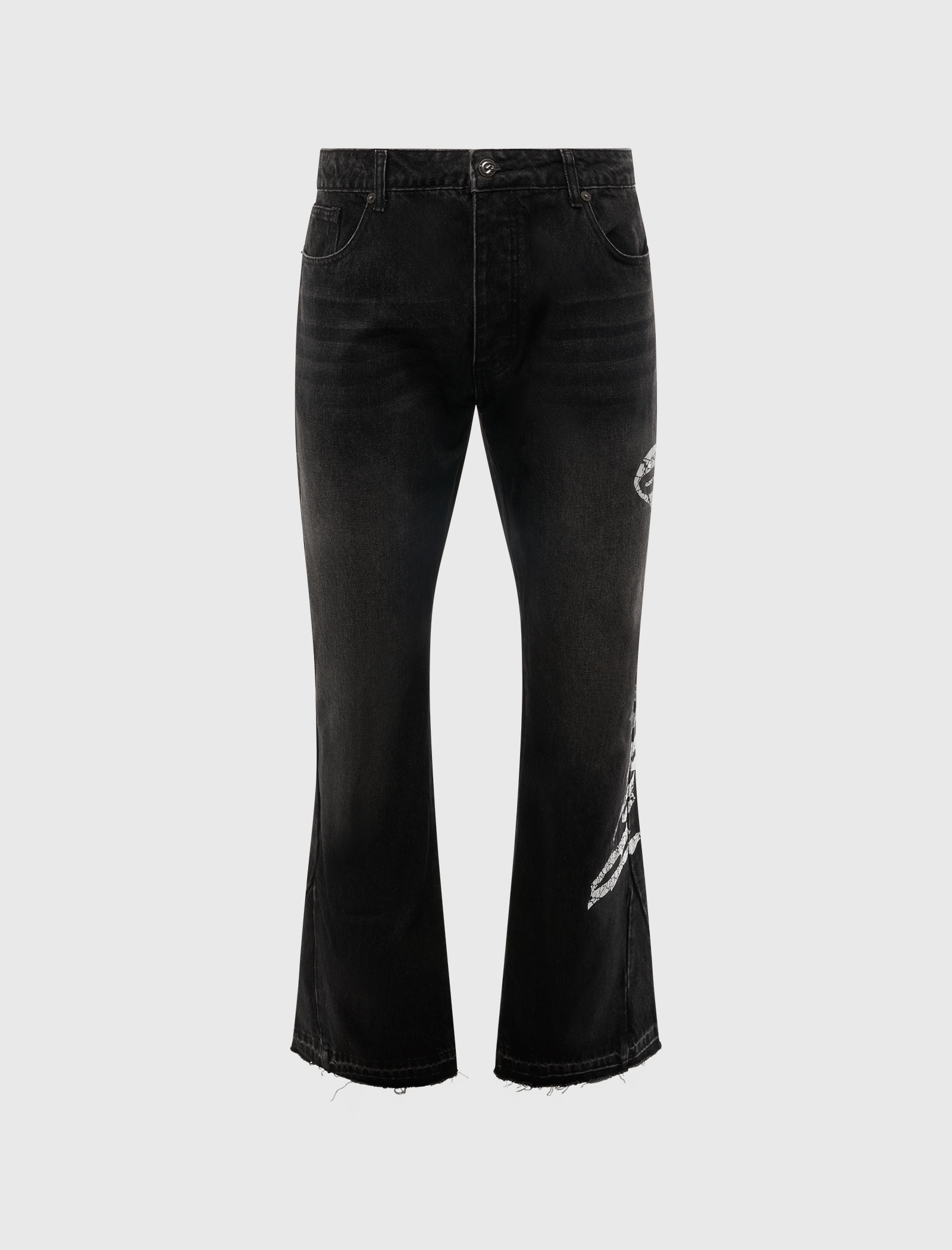 GODSPEED NY OG LOGO FLARED DENIM JEANS