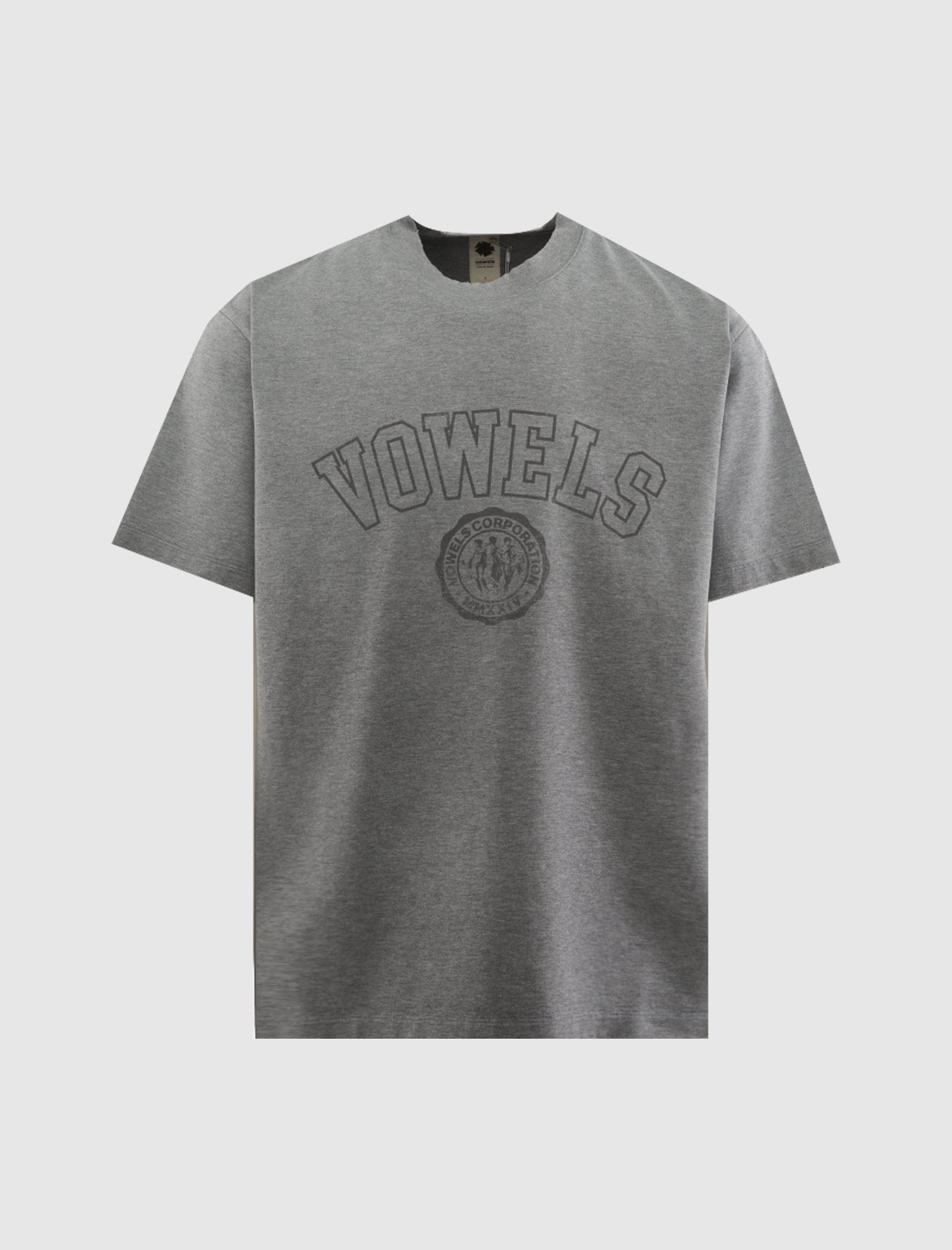 VOWELS FADED COLLEGE TEE
