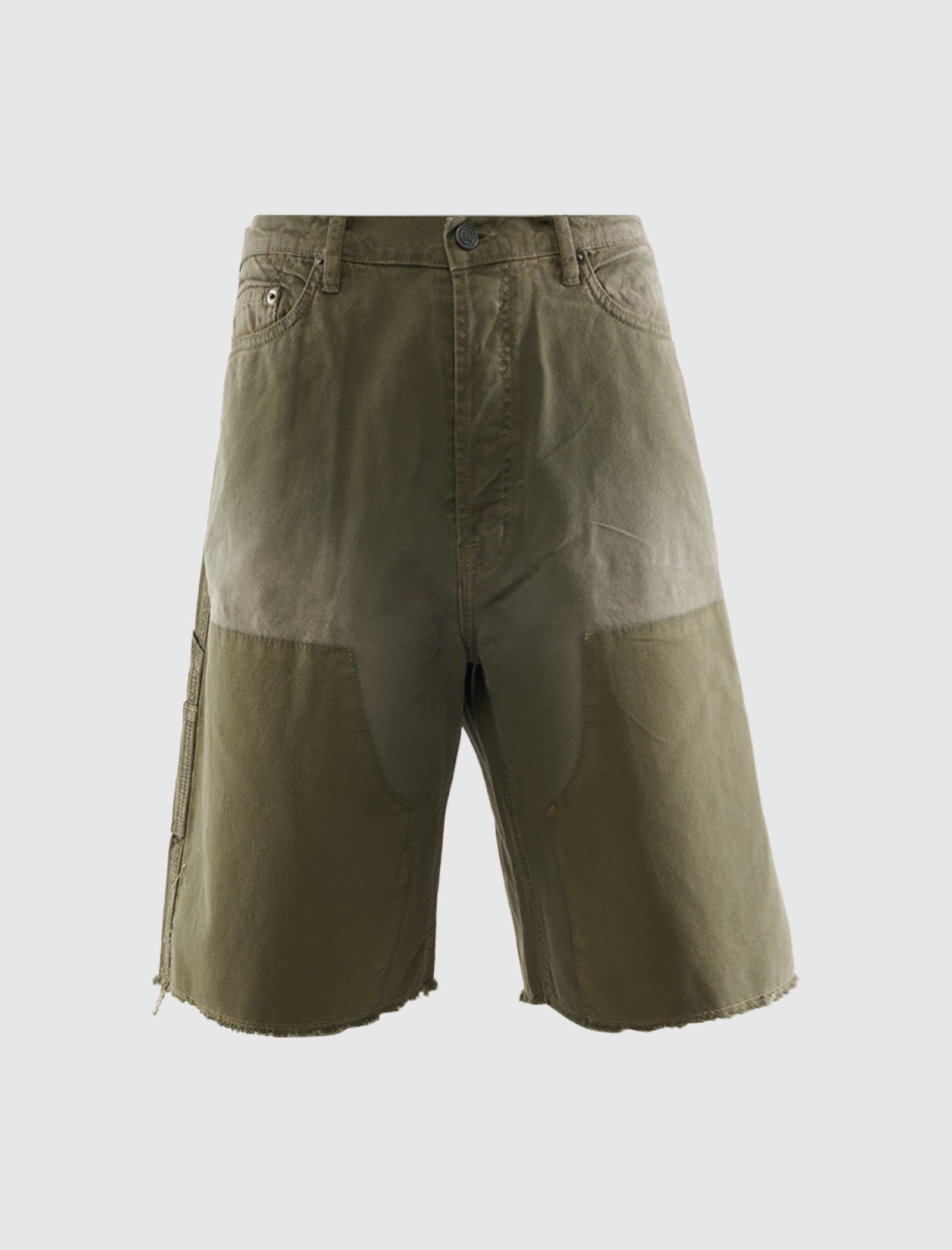 38A DOUBLE KNEE GHOST CANVAS SHORTS "GREEN"