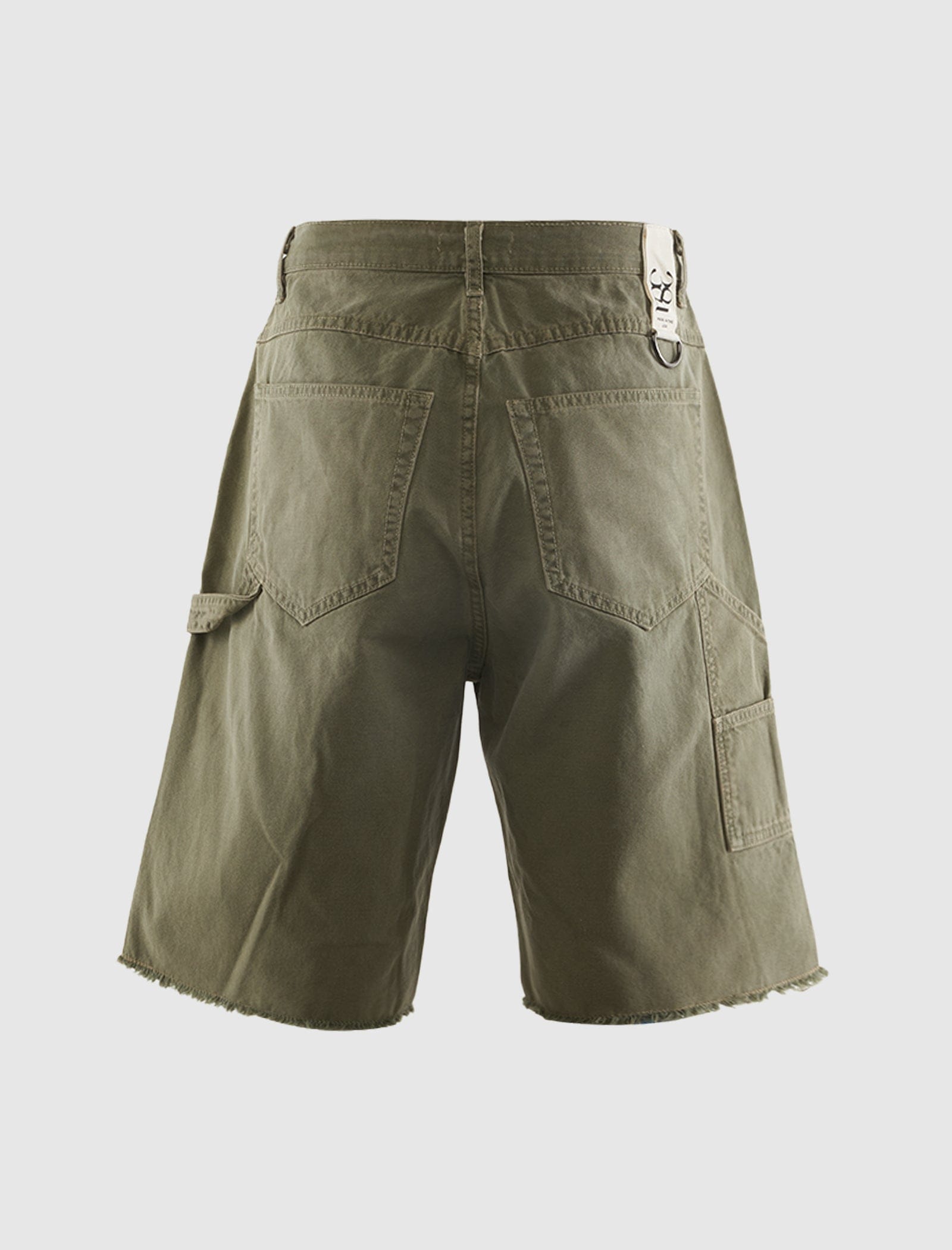 38A DOUBLE KNEE GHOST CANVAS SHORTS "GREEN"