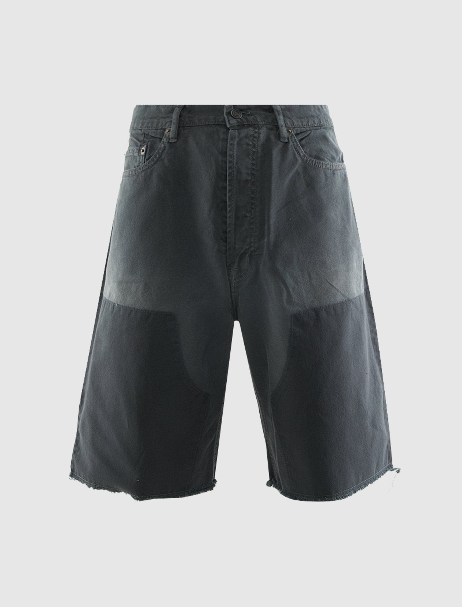 38A DOUBLE KNEE GHOST CANVAS SHORTS "BLACK"