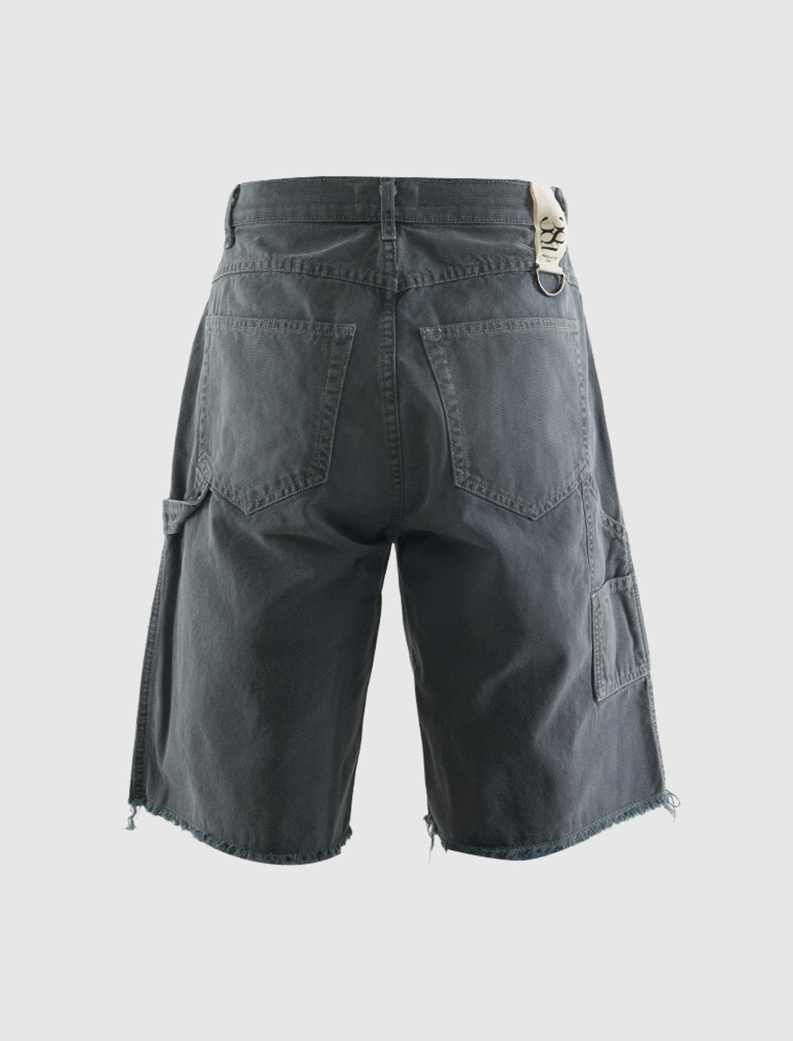 38A DOUBLE KNEE GHOST CANVAS SHORTS "BLACK"