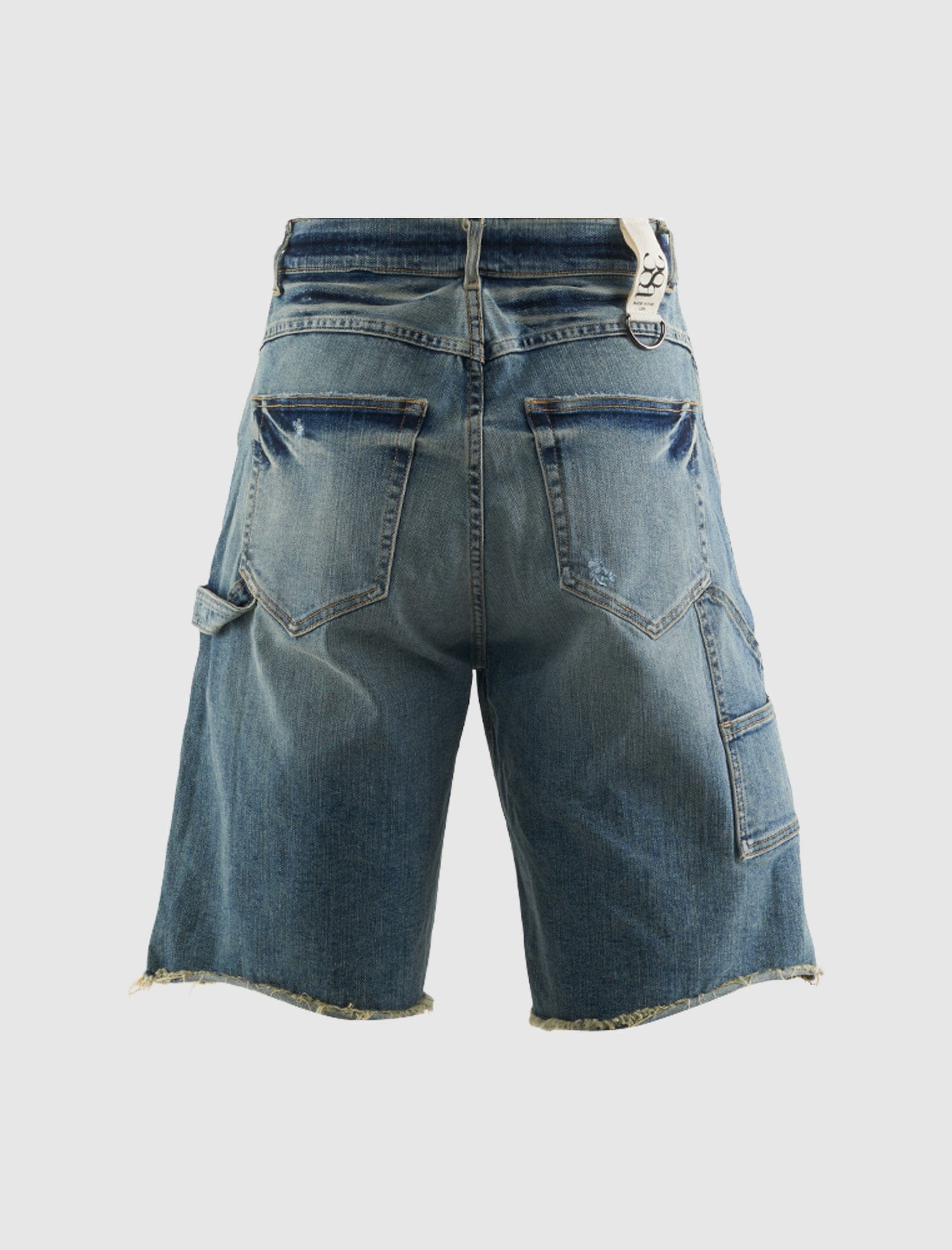 38A DOUBLE KNEE SHORTS "WASHED INDIGO"